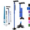 Walking Cane for Men & Women (Blue) Foldable, Adjustable, Heavy