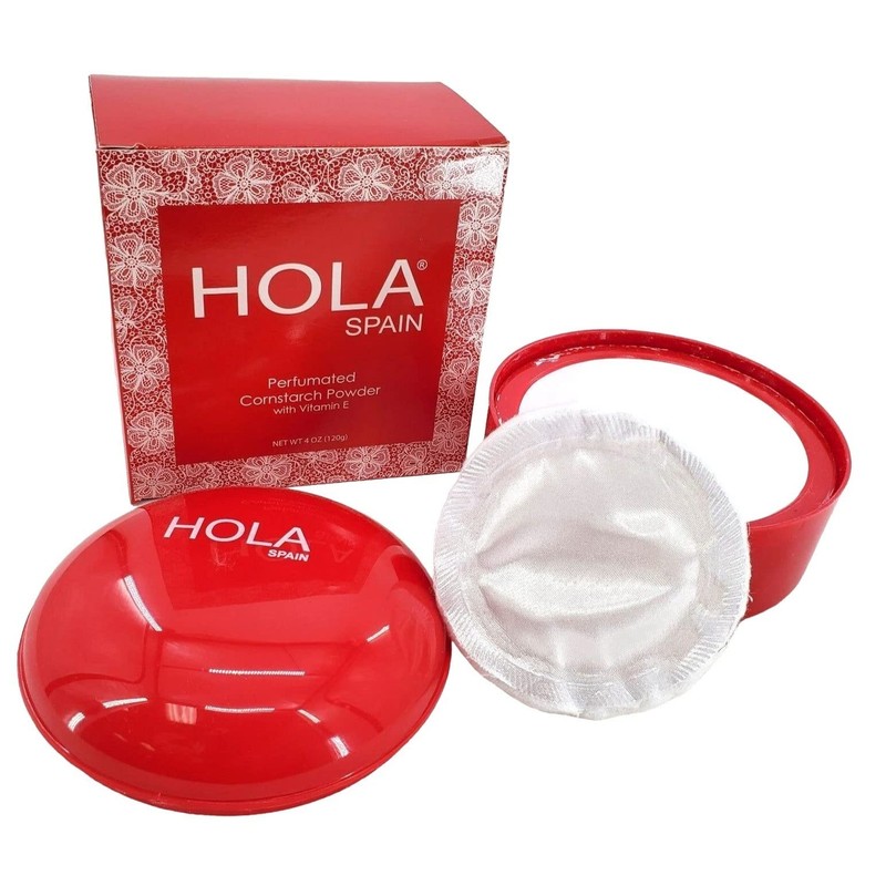 Hola Spain Skin Petal Body Talc Dusting Powder & Puff