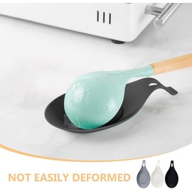Ciieeo 3 Reposacucharas de Silicona para Cocina Base para Cucharas de Cocina Antideslizante Resistente al Calor y al Agua Fácil de Limpiar para Encimera Estufa y Mesa de Comedor