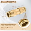 Boeray 5/16" Quick Push to Connect Fittings Brass Union Straight