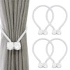 4 Packs Magnetic Curtain Tiebacks for Drapes, Convenient Drape Tie