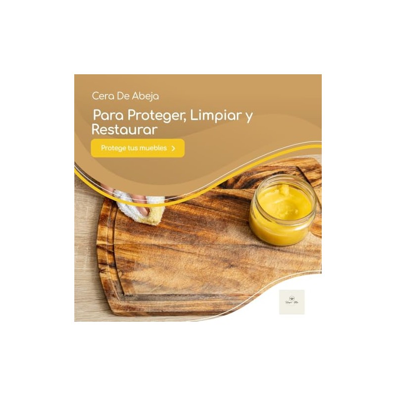 Hexpro-Mex Cera De Abeja Para Proteger, Limpiar y Restaurar Madera,