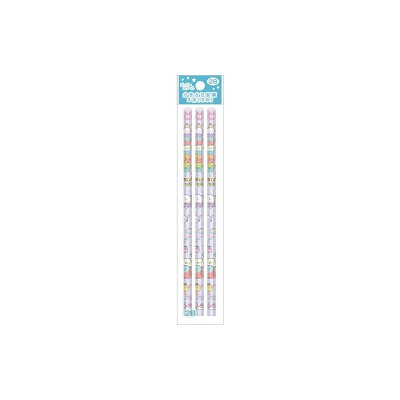San-X PH18101 Gogo School Sumikko Gurashi Pencil, 3 Pencils, 2B,