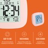 MARATHON Compact Alarm Clock with Temperature & Date, Pink -