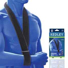 Foam Arm Sling by Kedley – Discreet Black | One Size Fits All | Medical Grade arm, Elbow, Wrist, Hand, and Shoulder Collor 'n' Cuff Supportive Sling