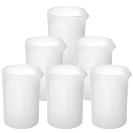 Gartful 250ml Large Silicone Measuring Cups, 8OZ Reusable Squeeze and Pour Resin Cups for Epoxy, Casting Molds, Slime, Craft Art Projects, Cup Making, Waxing, 6 Packs