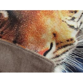 Headrest Cover Animal designs furniture protectors Slipcover sofas loveseats recliners theater chair log cabins outdoor home decor plain back reversible use 17x27 Bittlemen Furniture. (TIGER)