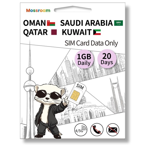 3-in-1 SIM Card for Saudi Arabia, Qatar, Oman, Kuwait –