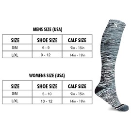 Extreme Fit Compression Socks - Knee High for Running, Athletics, Travel - 3 Pair