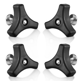 BEANPRECOY 4 Sets Lawn Mower Handle Bolts, Triangular Handle Fastening Screw Set, Universal Fixing Nut Replacement Parts Lawnmower Handle Wing Nut, for Honda & Most Lawn Mower Machine