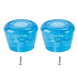 Hoite 2 Piece SetRoller Skate Toe Stoppers, Universal PU Rubber Grip Toe Stopper With Screws for Roller Skates (Clear Blue)