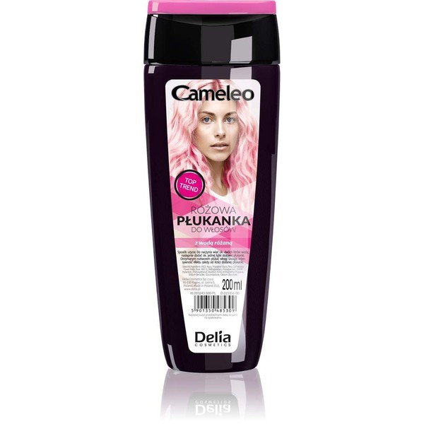 Cameleo - Pink Hair Toner with Rose Water, NO Yellow Shades, Tones, Semi Permanent Hair Dye - Blonde, Grey Hair - Colour & Care - Paraben Free | 200ml