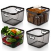 MorningRo 4 Pack Metal Mesh Basket with Hollow Handles 11