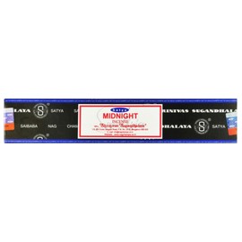 Satya Nag Champa Midnight Incense Sticks | x1 pack | comes with SAMASIA bookmark | Incense can be used for Aromatherapy, Spa, Yoga, Weddings, Meditation, Healing, Positivity and Relaxation