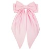 JGQUR Large Pink Satin Hair Bow Clip for Women Girls