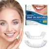 2 Pairs Snap on Veneers Dentures Fake Teeth,Temporary Veneers Teeth