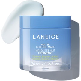 Máscara para dormir de agua: mascarilla facial hidratante coreana durante la noche con mezcla de ácido hialurónico y niacinamida, para hidratación profunda, piel brillante y soporte de barrera