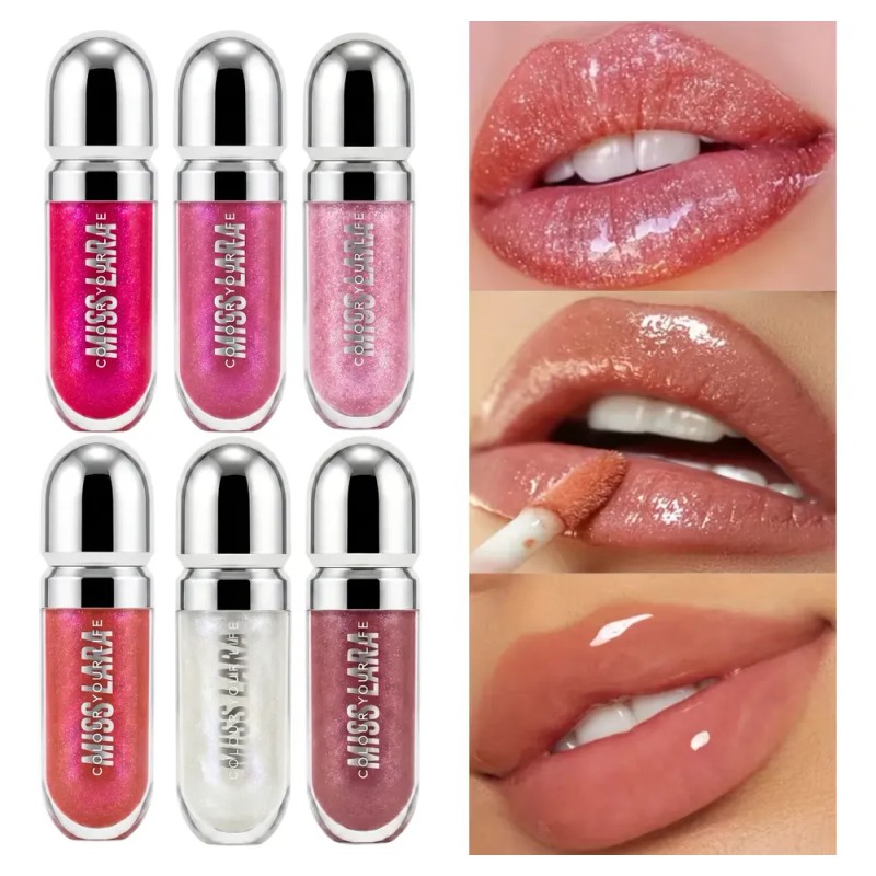 Lip Gloss Brillo Labial Hidratante Maquillaje Glossy 3pzs F