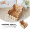 Alipis Versatile Storage Basket Woven Desktop Organizer for Kitchen Office