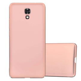 cadorabo Case works with LG X SCREEN in METAL ROSÉ GOLD - Shockproof and Scratch Resistent Plastic Hard Cover - Ultra Slim Protective Shell Bumper Back Skin