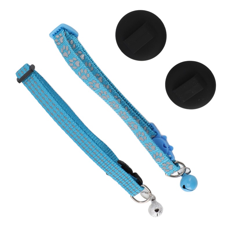 2pcs Reflective Dog Collar Soft Nylon Dog Collar Adjustable Pet
