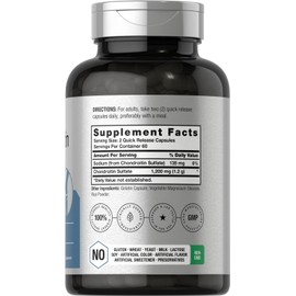 Horbaäch Chondroitin Sulfate 1200mg | 120 Capsules | Non-GMO & Gluten Free Supplement