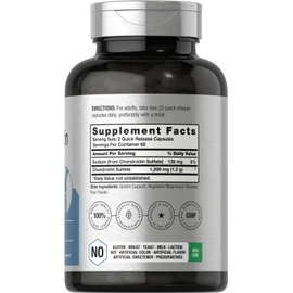 Horbaäch Chondroitin Sulfate 1200mg | 120 Capsules | Non-GMO & Gluten Free Supplement