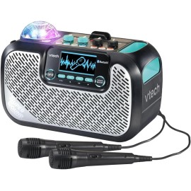 VTech NEW VTech Super Sound Karaoke Portable Bluetooth, 2 Mics Included, Party Lights