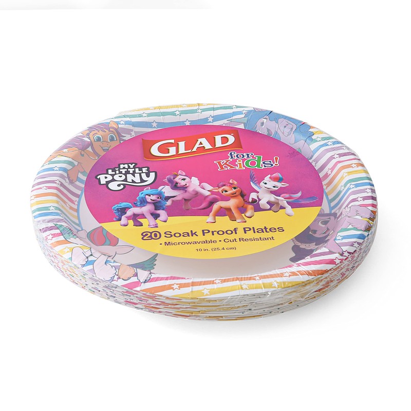 Glad MLP Pony Stripes Mesa, 10 pulgadas - 20 unidades,