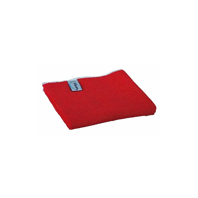 Vikan 691134 Basic Microfibre Cloth, Red, 320mm Length, 320mm Width,