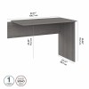 Pemberly Row Modern Desk Return in Modern Gray - Engineered