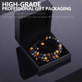 Triple Protection Bracelet - For Protection - Bring Luck And Prosperity - Hematite - Black Obsidian - Tiger Eye - Stone Bracelet