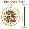 Arricraft Wood Embroidery Floss Holder, Mushroom Pattern 16 Positions Round