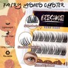 BERSHNOR Wispy Self Adhesive Eyelashes Clusters No Glue Needed Natural