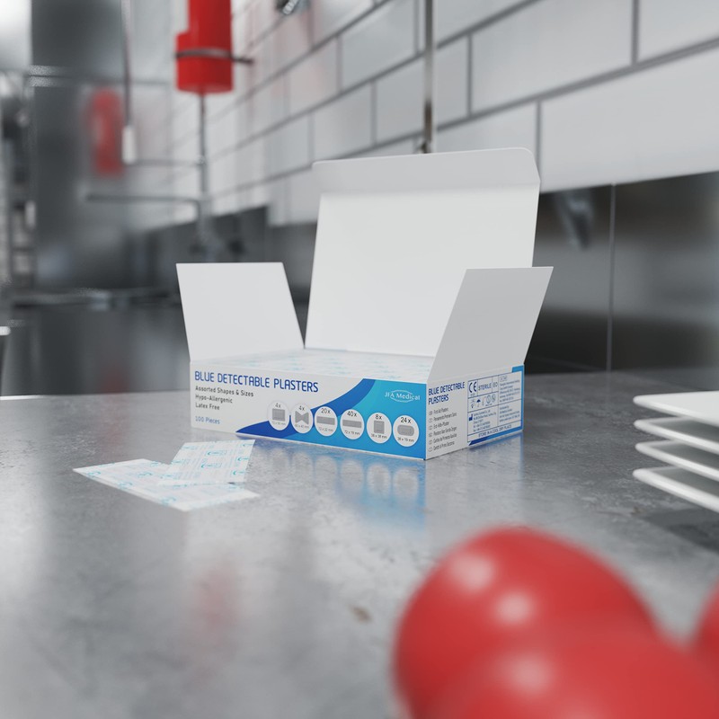 JFA Medical Blue Assorted Plasters (6 sizes) 100 Plasters per