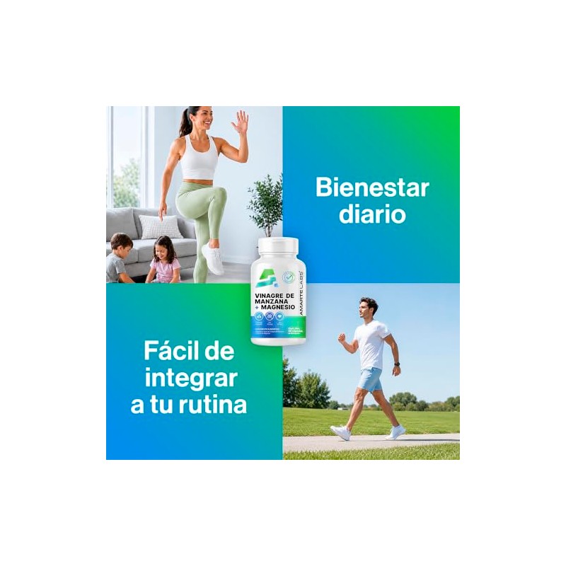 AMARTE LABS Citrato de Magnesio Vinagre de Manzana 60 Cápsulas