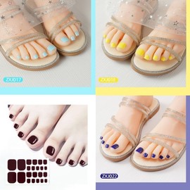 Simple Color ZX Foot Gel Nail Self Nail Care Pedicure - ZXJ019 / 심플 컬러 ZX 풋젤네일 셀프네일케어 붙이는 패티큐어 - ZXJ019