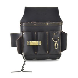 Style n Craft 70-603 10 Pocket Heavy Duty Oiled Top Grain Leather Electrician's/Contractor's Tool Pouch