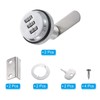 PATIKIL 1-1/8" Combination Cam Lock, 2 Pcs File Cabinet Locks