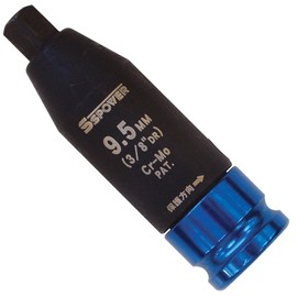 PAOCK SSPOWER Torque Protect Adapter TPA-095 Blue 0.5 to 0.37 inches (12.7 to 9.5 mm), Insertion Angle: 0.5 inches (12.7 mm)