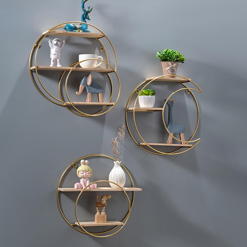 NCONCO Wall Decoration Shelf, Circle Shelf, Wall Decoration, Hand Crafted