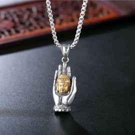 Stainless Steel Pendant Necklace, Stainless Steel, No Gemstone