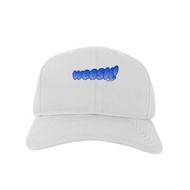 TooLoud Onomatopoeia Woosh Adult Baseball Cap Hat - White