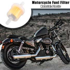 Motoforti 12pcs White Yellow Universal Fuel Filters Engine Gas Fuel Line Filter with Magnet Replacement for Motorcycle ATV Dirt Bike