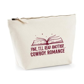 Hippowarehouse Fine, I'll Read Another Cowboy Romance Printed Make up Cosmetic wash Bag 18x19x9cm