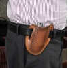 Hercules Knives Custom Leather Sheath Slanted Pancake Tooled Leather Sheath/Trapper
