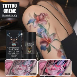 Tattoo Cream, Tattoo Care Balm for Before / Current / After Tattoo, Everyday Life Tattoo Butter for Fresh & Old Tattoos, Soft & Quick Absorbing Tattoo Care Cream Improves Tattoo Colour