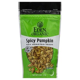 Eden Pumpkin Seeds Spicy with Tamari 4.0 OZ(Pack of 6)