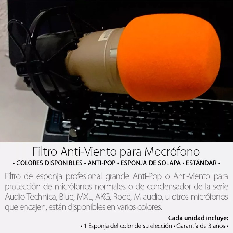Mercader Digital Esponja Profesional Micrófono Anti Pop Viento Condensador