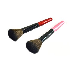 Baluue 2pcs Professional Wooden Handle Makeup Brush Set Powder Blush and Face Brushes for Cosmetics Application for Daily and Professional Use for Makeup Enthusiasts